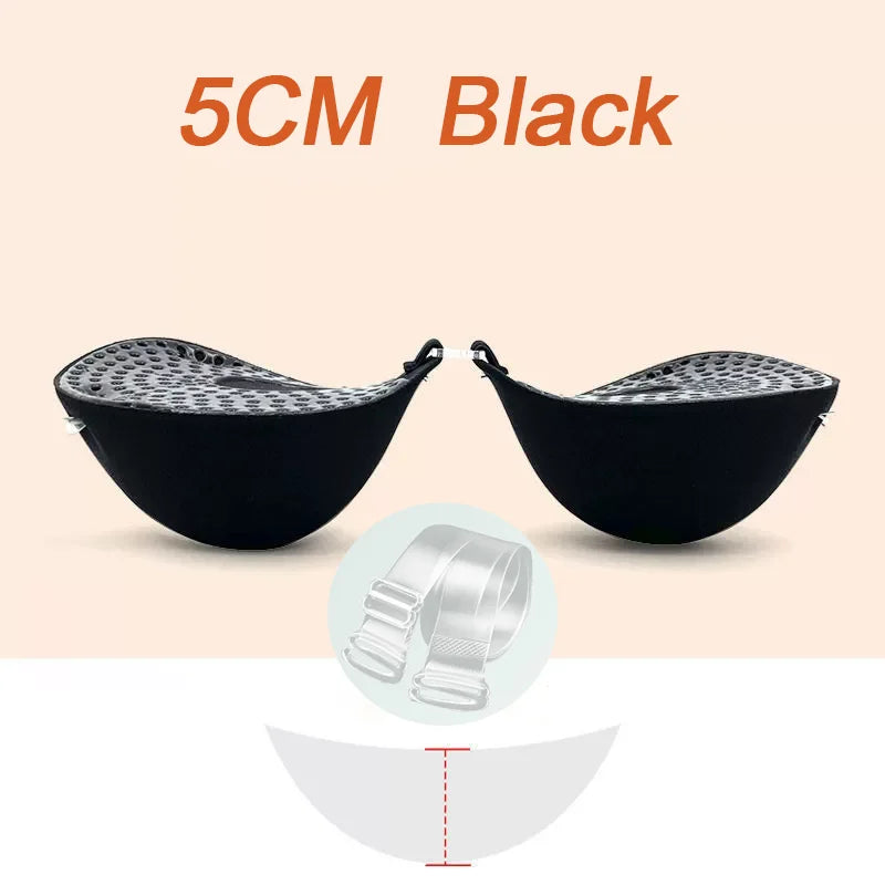 5CM Nipple Tape Chest Sticker Reusable Invisible Adhesive Strapless Bra Thickened Silicone Bra Lift Breast Nipple Cover
