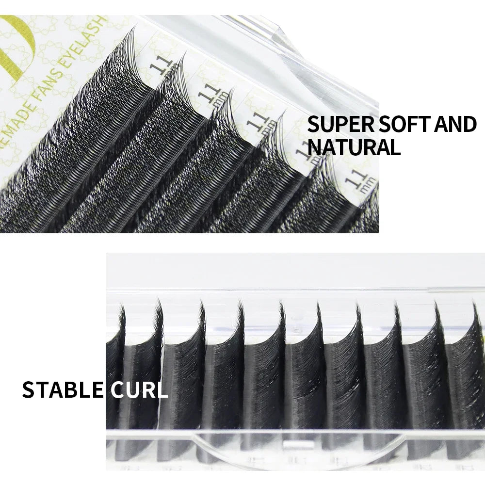 GAHAMACA W-Shape Eyelash Extensions 3D/4D/5D Premade Volume Fans YY Style Lashes Natural Soft Easy Faning Faux Mink Eyelashes