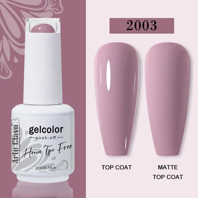 Arte Clavo 116Colors Gel Nail Polish 15ml Colorful Gel Semi Permanent Soak Off UV Gel Nail Art DIY Design Varnishe Nail Supplies