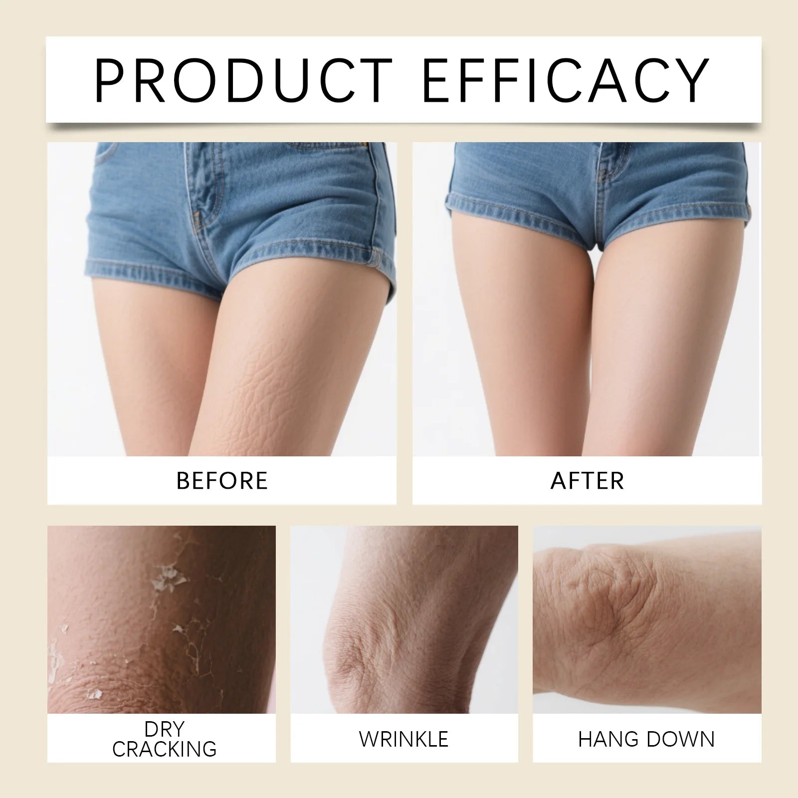 Vanilla Scented Body Cream Firming Moisturizer for Dry Skin Deep Hydration Wrinkle Smoothing Cream Rich Nourishing Body Butter