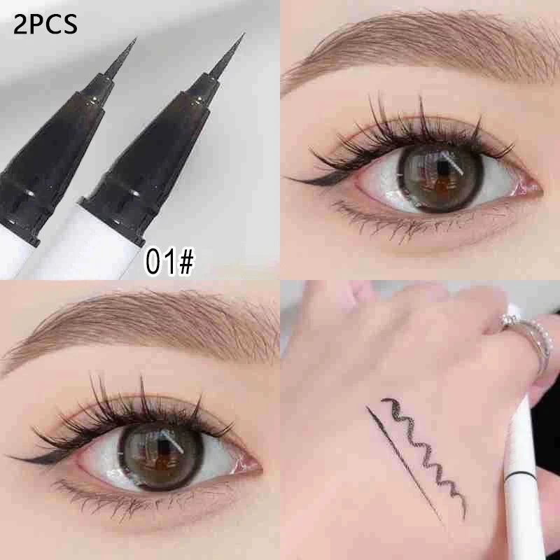 Ultra-thin Matte White Eyeliner Liquid Pen Waterproof Sweat-proof Long-lasting Lying Silkworm Pen High Pigment Smooth Eye Makeup