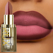 1pc Two-tone Matte Lipstick Pink Waterproof Lip Makeup Easy to Use Lipstick Refill Lip Tint, Long Lasting Lip Senior Cosmetic Gi