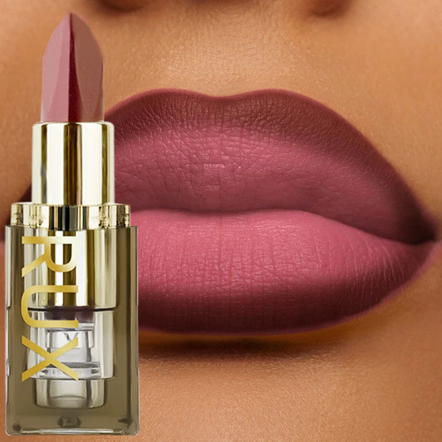 1pc Two-tone Matte Lipstick Pink Waterproof Lip Makeup Easy to Use Lipstick Refill Lip Tint, Long Lasting Lip Senior Cosmetic Gi