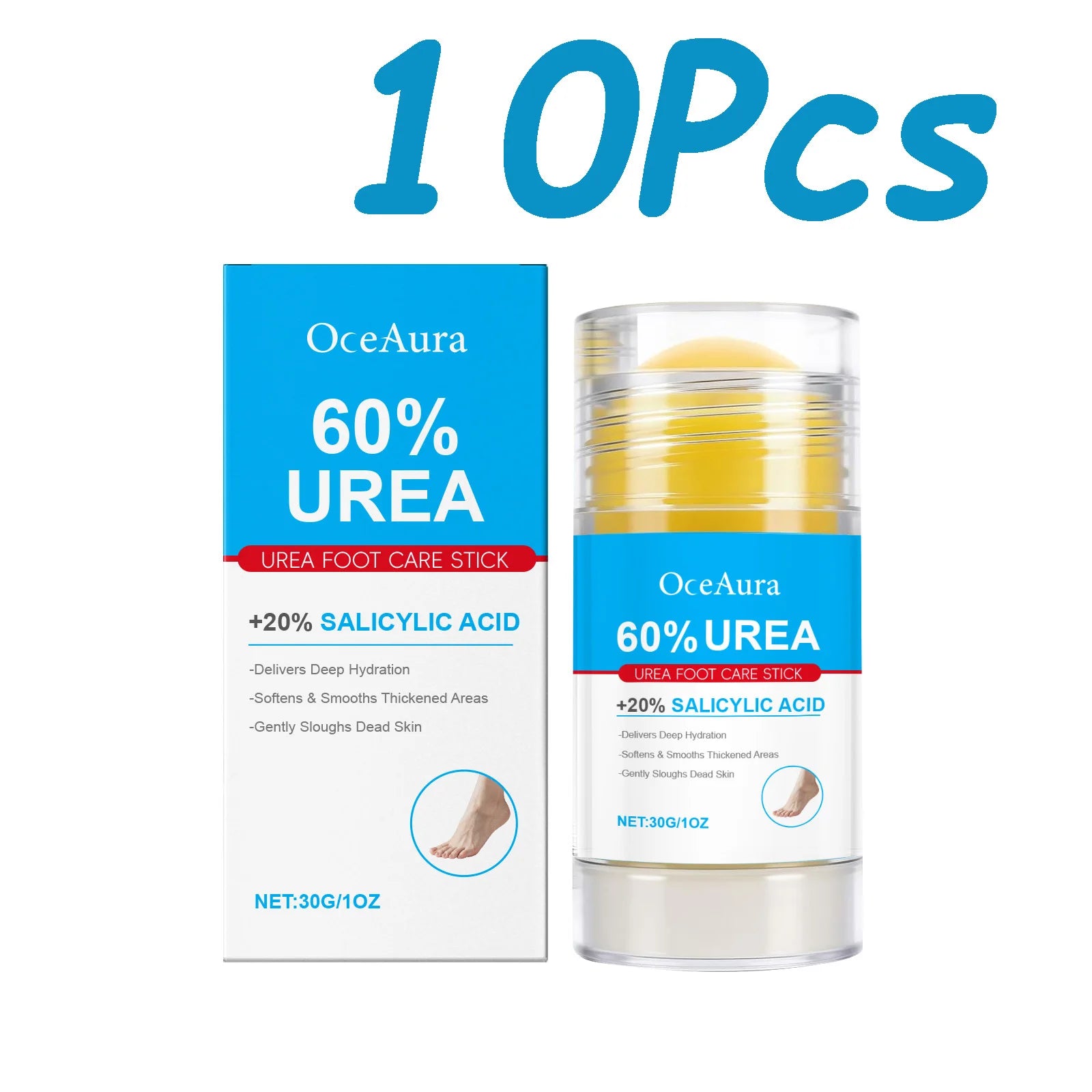 60% Urea Foot Cream Stick Moisturizing Exfoliating Soften Relieve Drying Cracked Heel Repair Deep Hydration Foot Skin Care