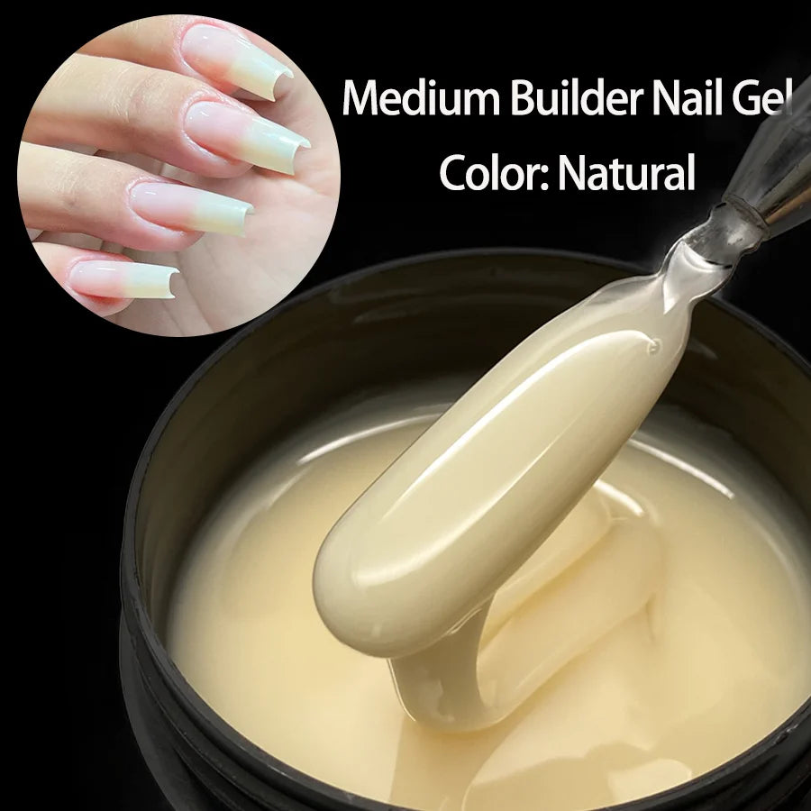 Jillnails Hema TPO Free Natural Yellow Nude Builder Nail Gel 100g/50g 100ml for Nail Extension Sculpting