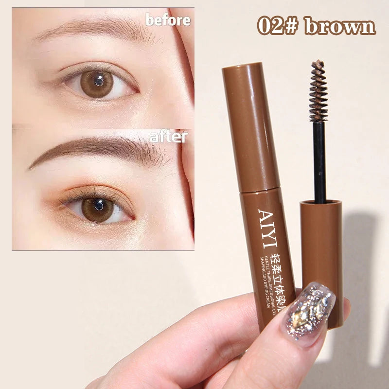 Natural Tinted Brow Mascara AIYI Waterproof Sweat Resistant Long Wear Smudge Proof Eyebrow Gel