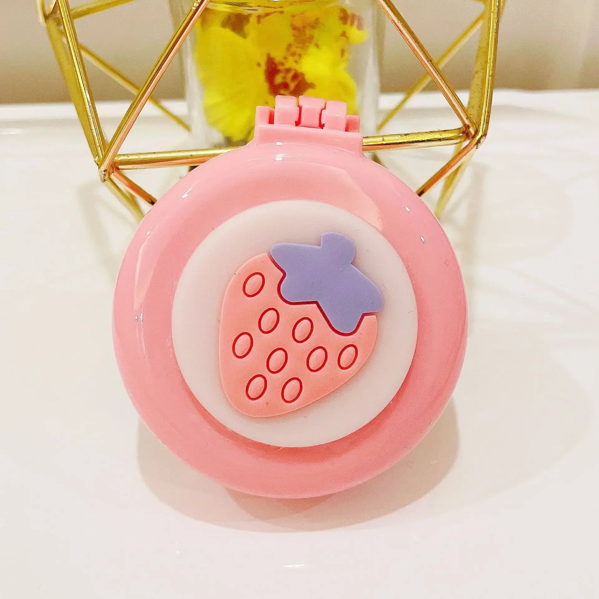 Baby Girls Kawaii Cute Cartoon Animal Folding Massage Comb with Makeup Mirror for Children Travel Portable Plastic Hair Brush