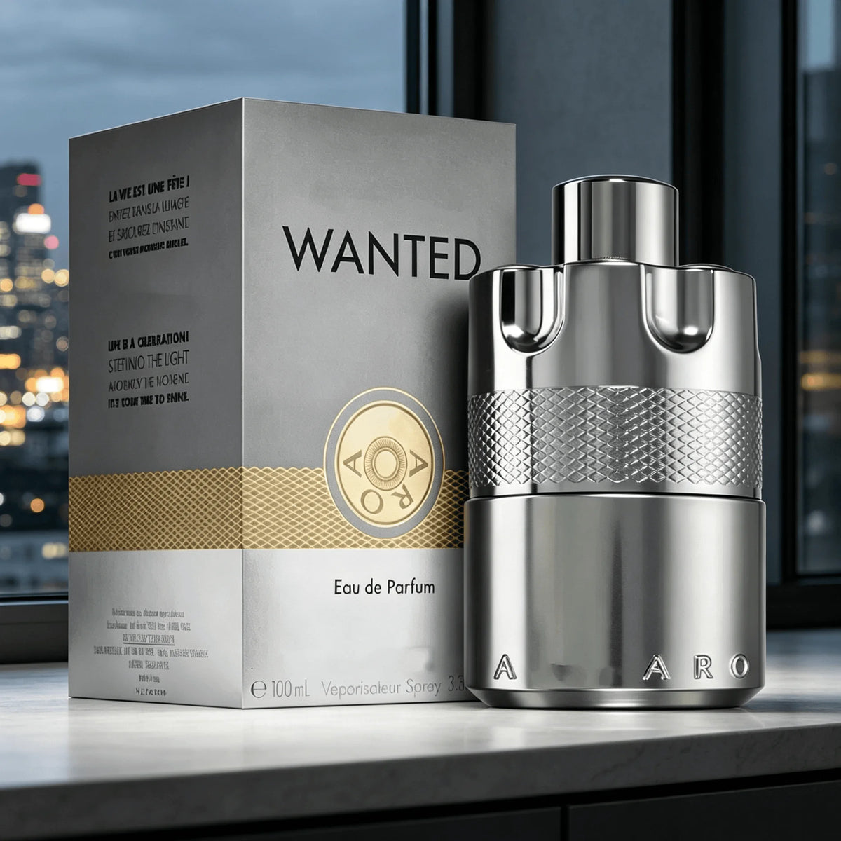 Azzsaro Wanted Eau De Parfum Spray 100ml 3.3 Fl Oz Men Perfume Long‑Lasting Woody Spicy Scent Luxury Cologne Fragrance Original Boxed Gift for Him Daily Dating Wedding Party Body Spray