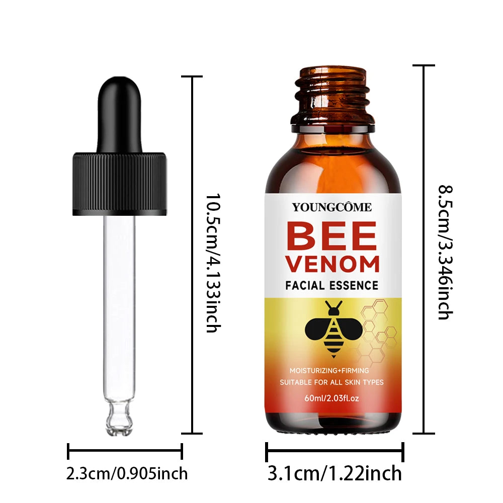1/3/5pcs Bee Venom Facial Serum Face Essence Wrinkle Reduction Skin Tightening Natural Collagen Booster Hyaluronic Acid Essence