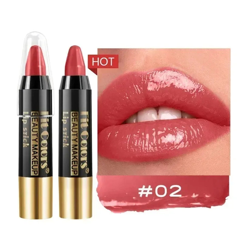 Easy Coloring Gloss Lipstick Lasting Waterproof Matte Crayon Lip Gloss Stick High Pigmented Moisturizing Lip Liner Pen Makeup