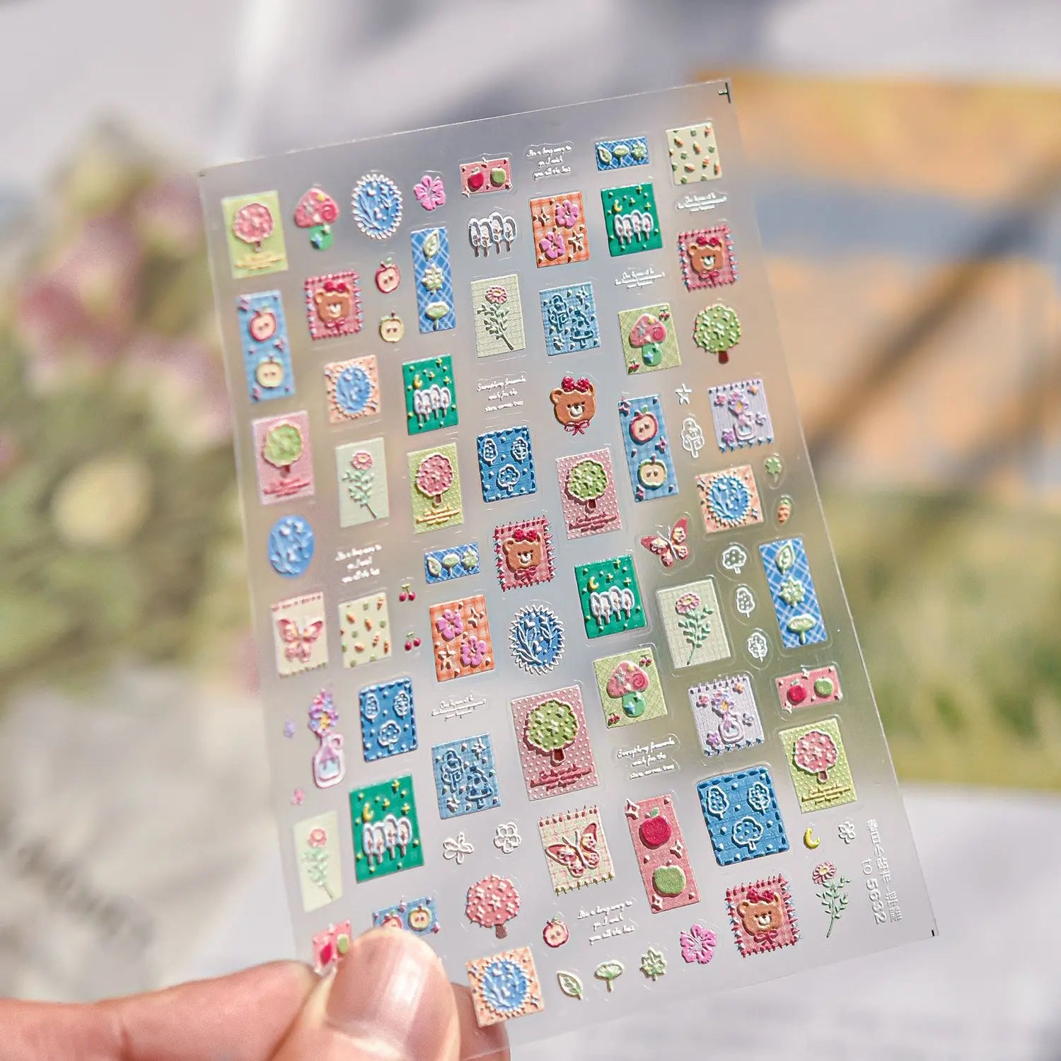 1pcs 5D Colorful Fish Starfish Coral Seaweed Shell Bubbles Ocean Nail Art Stickers Clear Jelly Tropical Fish Embossed Nail Decal
