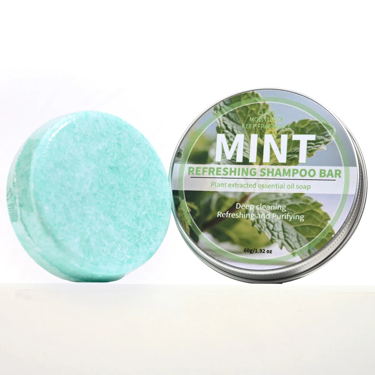 Mint Cool Shampoo Soap Bar, Plant Essential Oil Hair Care Soap, Deep Cleansing Natural Oil Soap