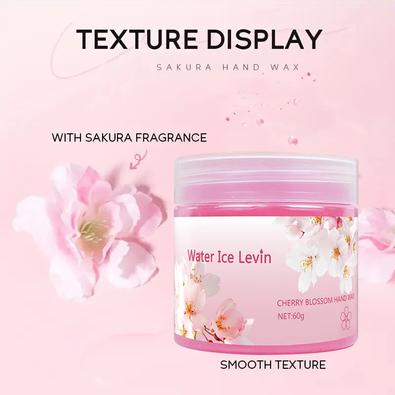 Water Ice Levin Cherry Blossom Hand Mask Glycerin Nourishes Moisturizes Softens Dry Rough Hands 60g