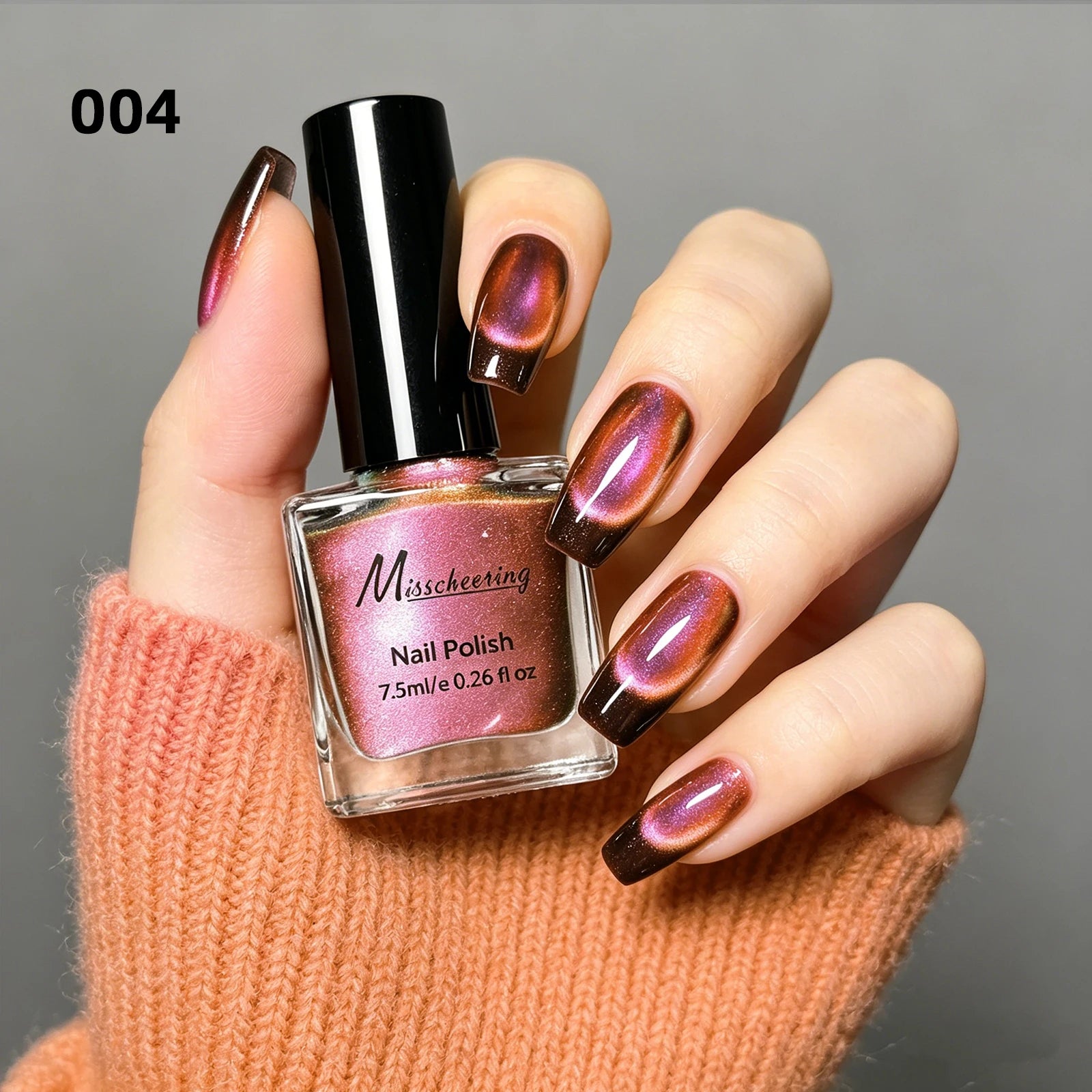7.5ml Rainbow Magnetic Nail Polish Dopamine Quickly Dry Cat Eye Nail Polish No Curing Lamp Required DlY Nail Art Varnish