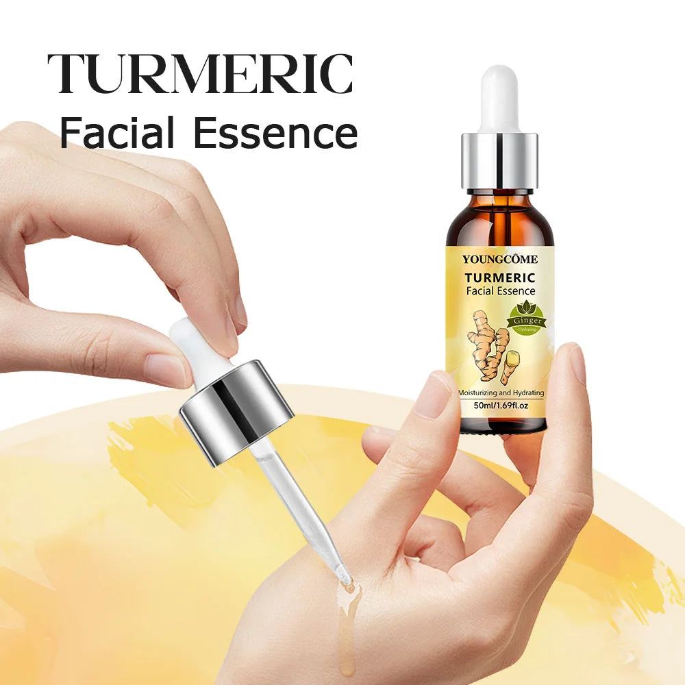 Turmeric Facial Essential Oil  Brighten Skin Tone Prevent  Anti-Aging & Wrinkle Pore Shrink Moisturizing Collagen Facial Serum