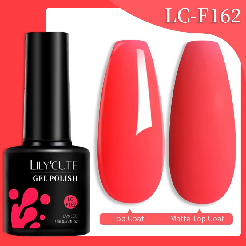 LILYCUTE 7ML Jelly Amber Gel Nail Polish Brown Crystal Translucent Dull Color Nail Art Gel Semi Permanent UV Gel Polish Varnish