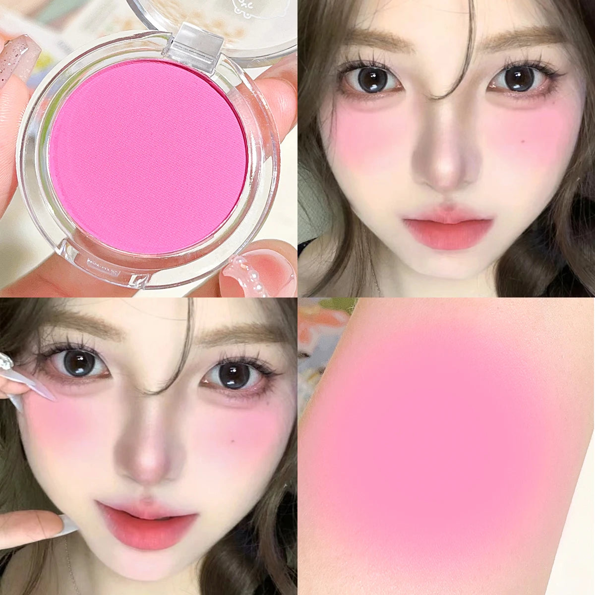 HISYI monochrome blush whitening matte cosmetics vitality girl nude makeup natural smudge monochrome blush plate