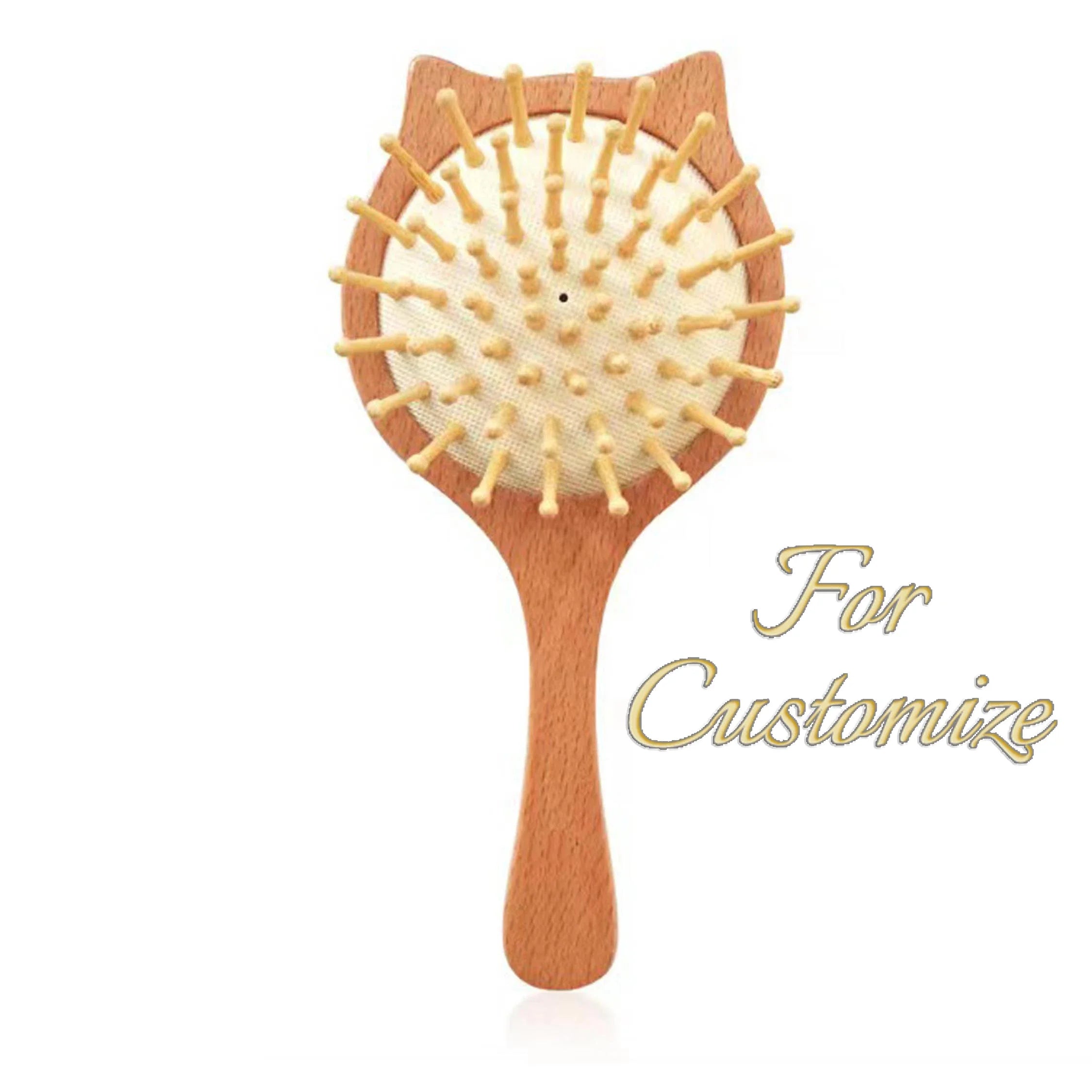Wooden Baby Brush Wool Comb New Born Hair Brush Infant Head Massager Bath Brush Comb for Kids