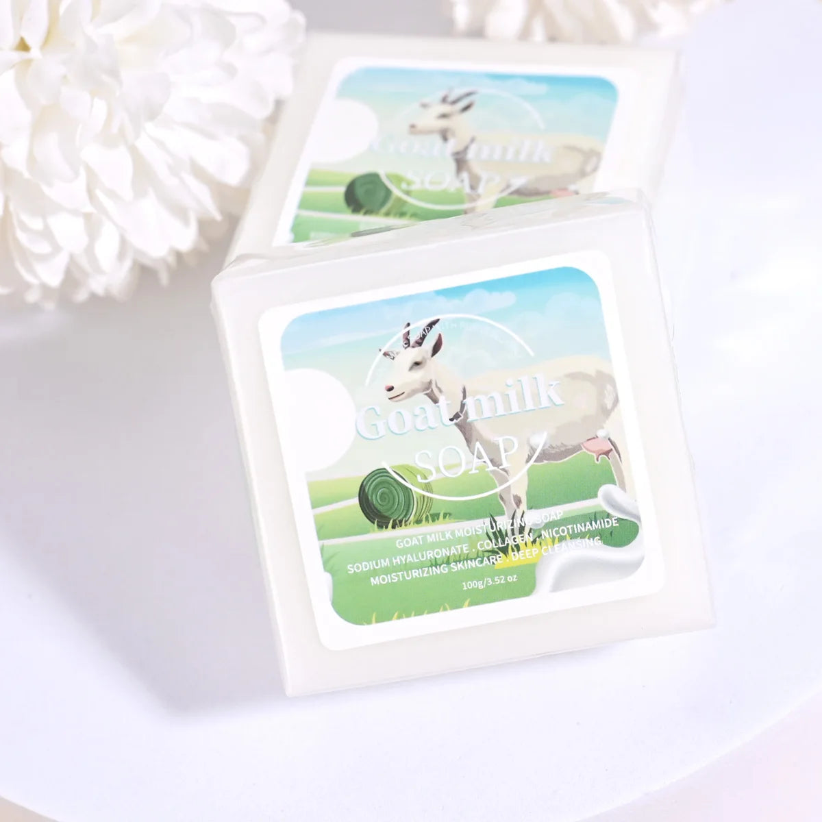 B+Niacinamide Goat Milk Soap Containing Collagen Tightens And Moisturizes The Skin Cleanses Cleanses Bathes Handmade Soap