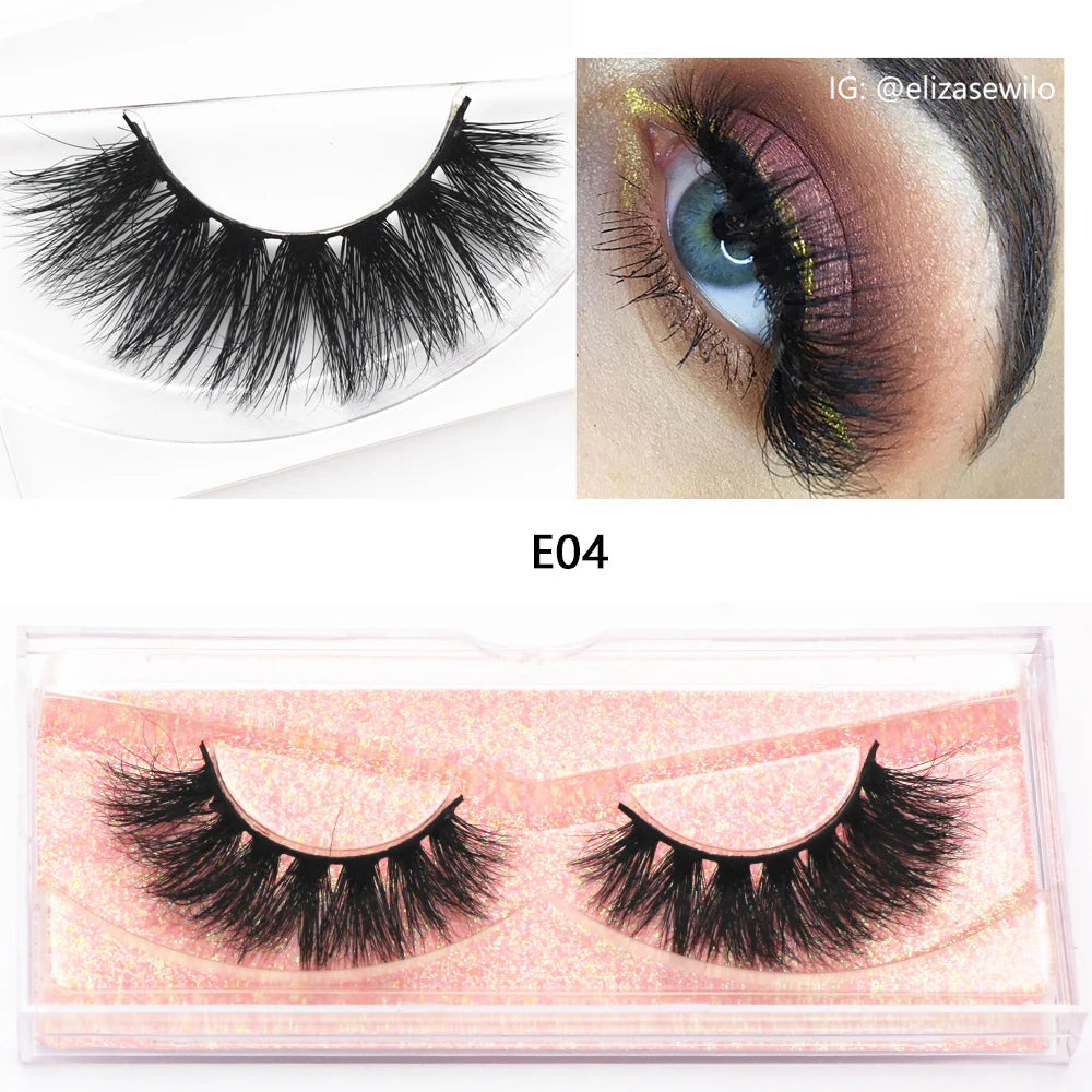 Mink Fake Eyelashes 3D Mink Lashes Natural Long False Eyelash Cruelty-free Mink Hair Fluttery False Lashes Makeup D101 Lash Gift