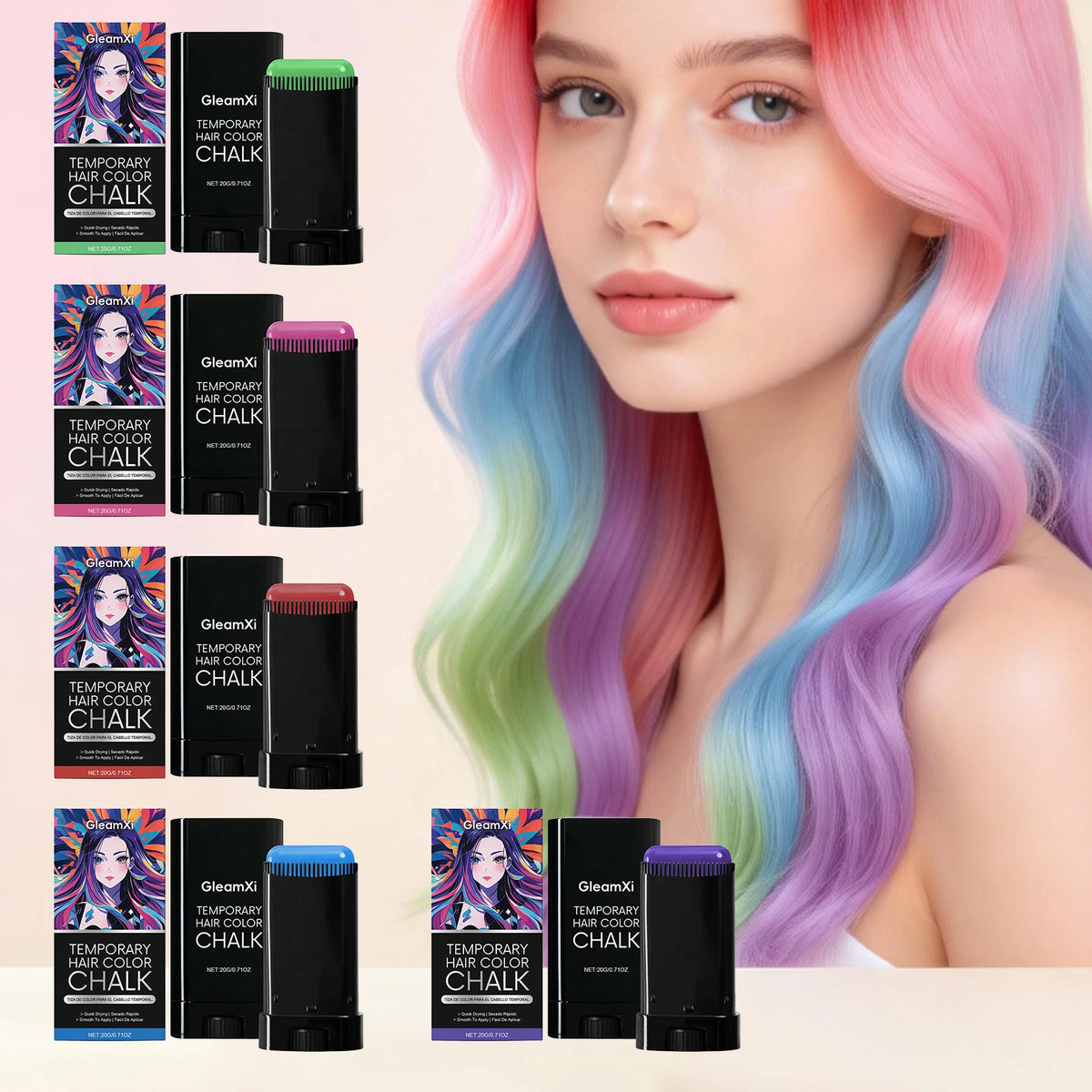 Diy Temporary Hair Dying Cream Stick 5 Shades Easy To Wash Quickly Coloring Salon Care Product Long Lasting Chalk Hair Color Wax