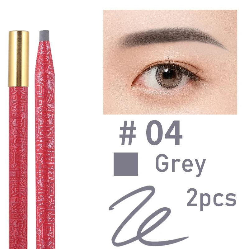 Long Lasting Waterproof  Eyebrow Pencils Peel Off  Red Lip Pencil Set For Microblading Permanent Makeup Pen Eye Liner Gel Pen