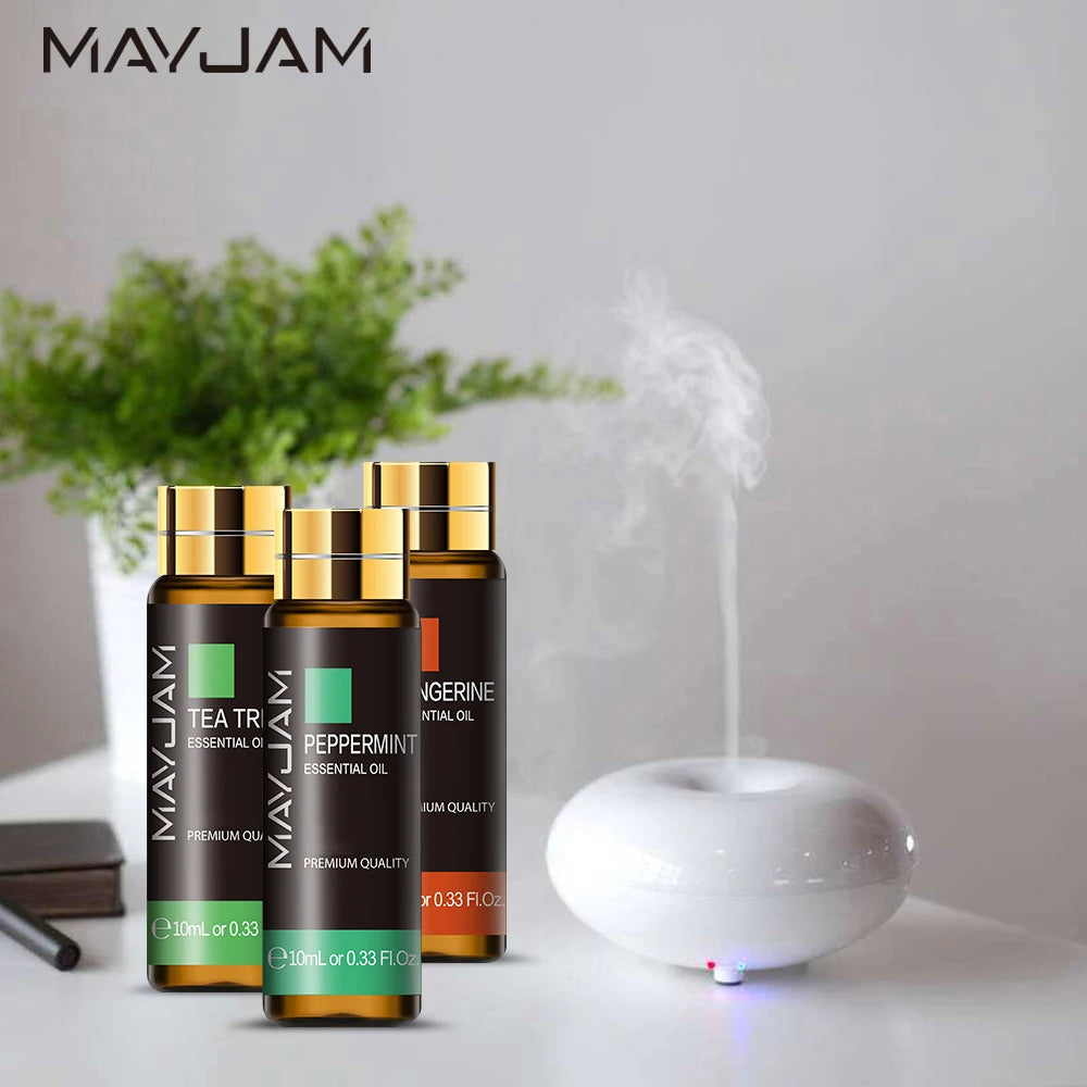 Mayjam 10ml Essential Oil Eucalyptus Juniper Jasmine Lavender Vanilla Rose Sandalwood Sweet Orange Fragrance Aroma Oil Dropper