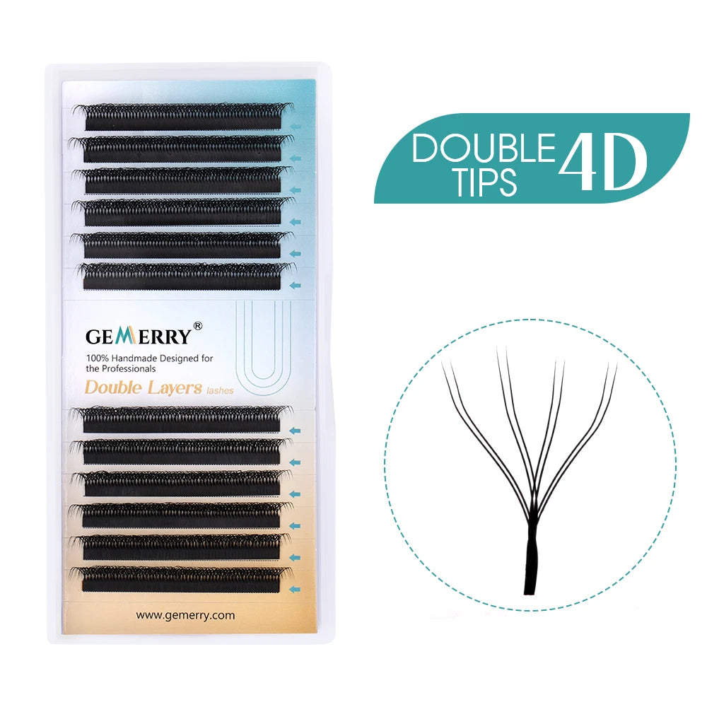 Gemerry YY Shaped Eyelash 3D 4D 5D 6D 8D W Shape Lashes Premade Fans Eyelash Extension Brazilian Volume Bloom Salons Makeup