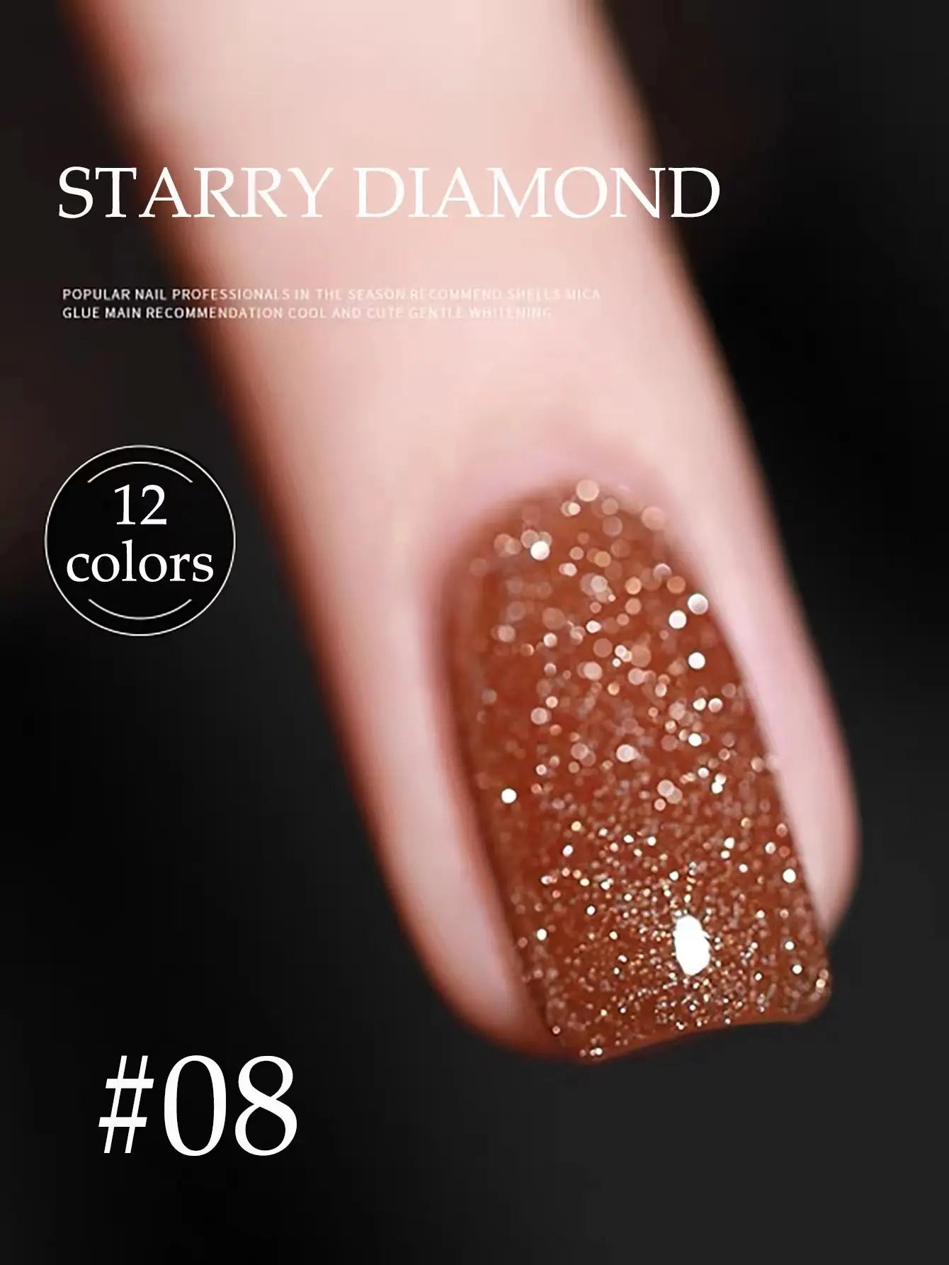 MIANEL 12ML Rock Sugar Crushed Diamond Gel Nail Polish Pink Glitter Nail Polish Top Selling Pink Nails Summer Nails 1-12pcs