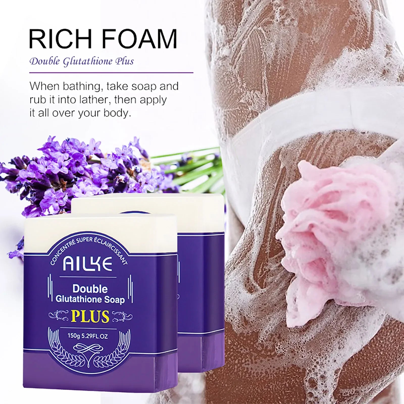 AILKE Anti Spots, Smooth Skin Soap, Scented Bar, For Black Skin, Dark Skin, Caramel Skin, Brightening, Whitening,for face & body
