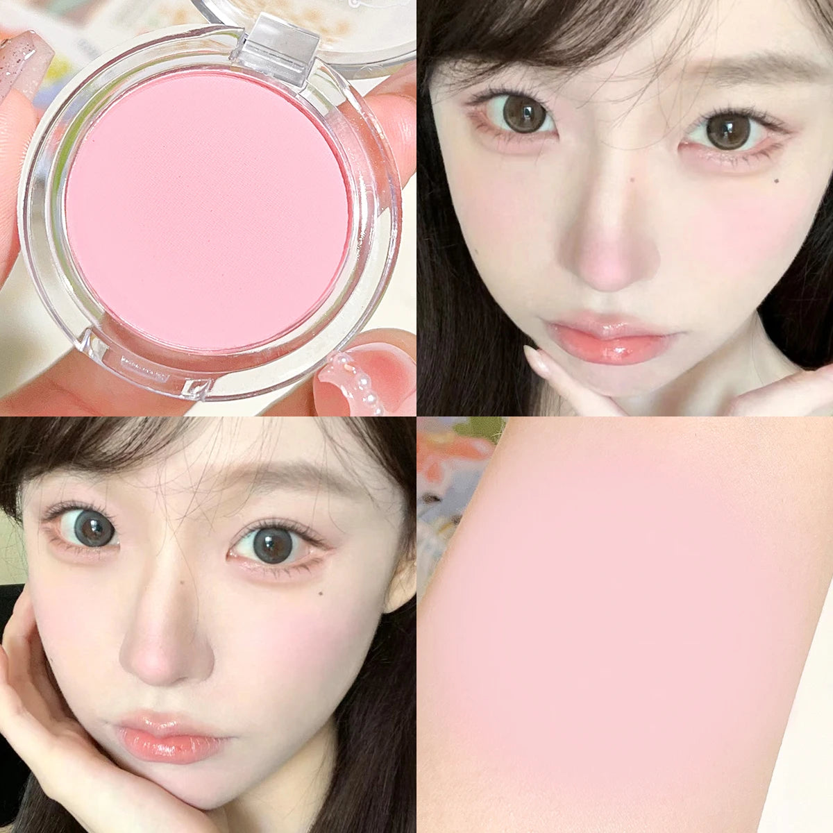 HISYI monochrome blush whitening matte cosmetics vitality girl nude makeup natural smudge monochrome blush plate