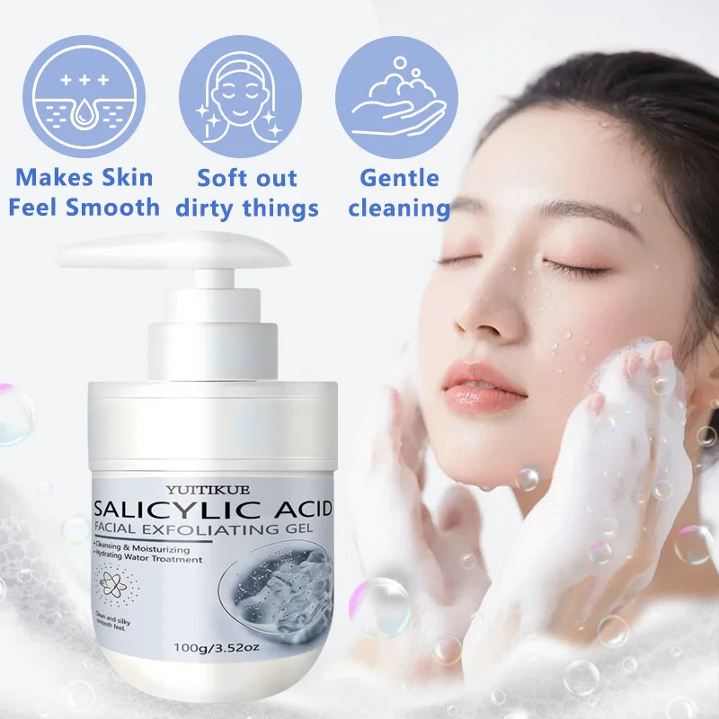 YUITIKUE Salicylic Acid Exfoliating Gel - Gentle Cleansing & Moisturizing, Removes Dead Skin for Face & Body, 100g
