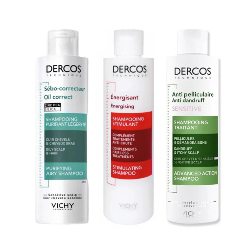 DERCOS Green Anti Itch Shampoo Oil Control Purifying Deep Cleansing Soothing Refreshing Fluffy Damaged Scalp Hair Repair Shampoo