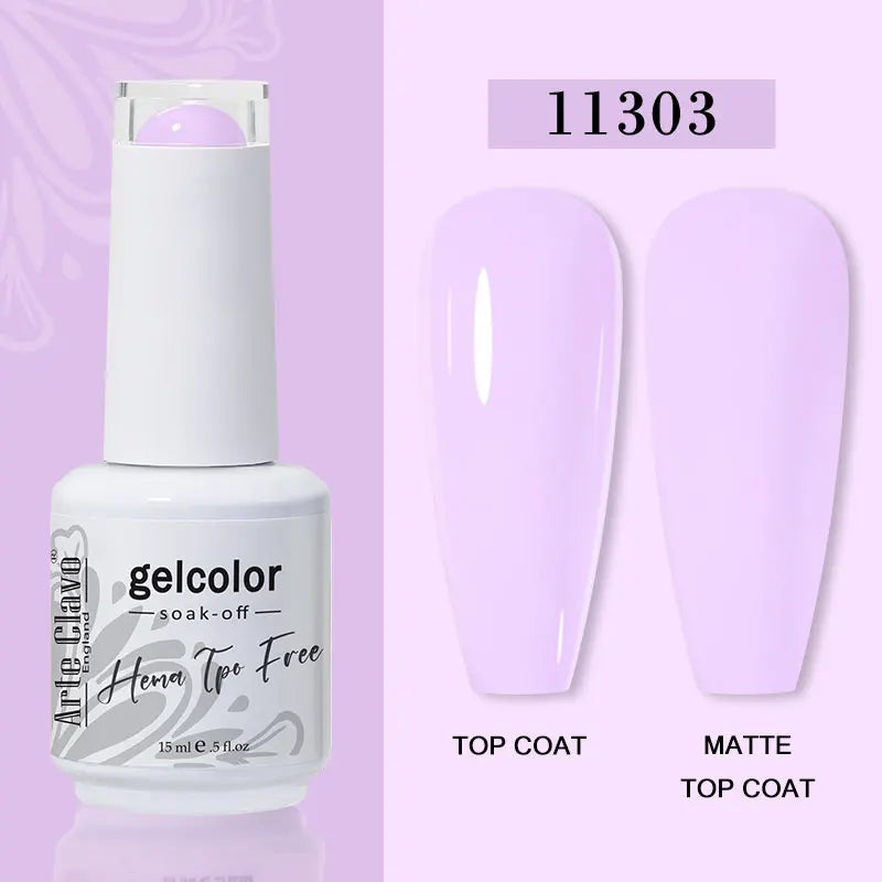 Arte Clavo 116Colors Gel Nail Polish 15ml Colorful Gel Semi Permanent Soak Off UV Gel Nail Art DIY Design Varnishe Nail Supplies