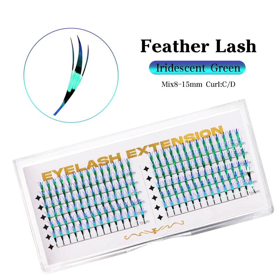New Fashion Shiny Comic Spire Eyelash Extension Holographic Manga False Eyelashes Tinsel Anime Lashes For Christmas Party Makeup
