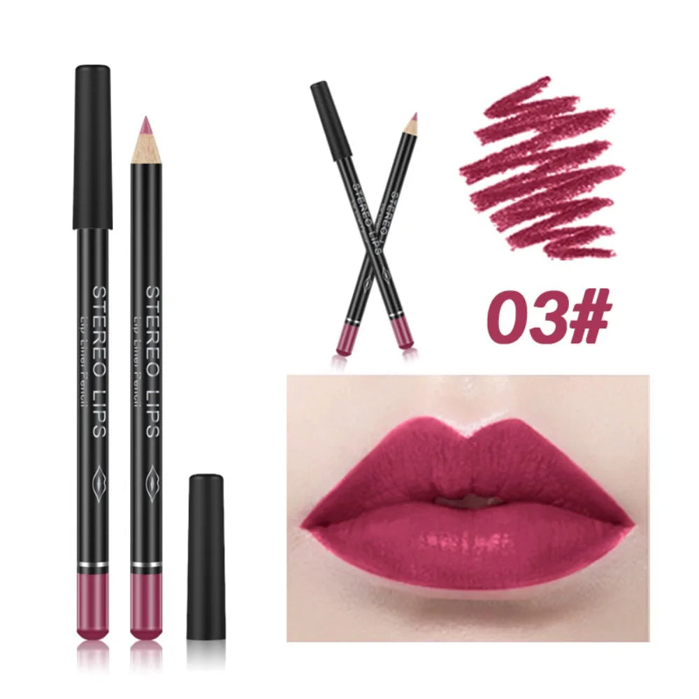 Luxury Long-Lasting Matte Lip Liner Plumping Lip Perfect Outline Filling Makeup Lipliner Waterproof Smooth Lipstick Pencil