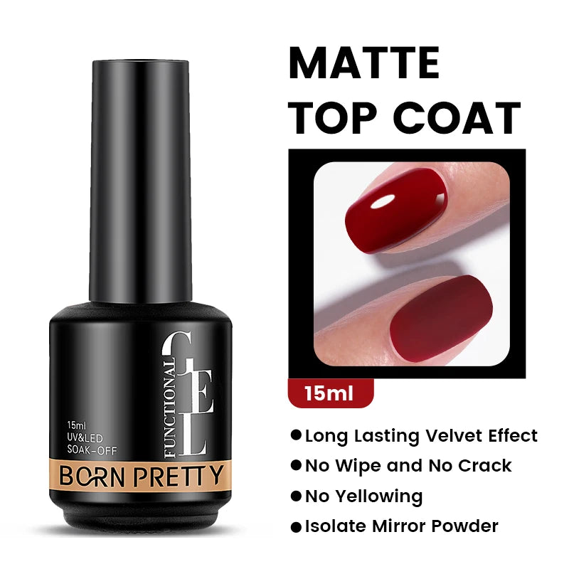 BORN PRETTY 15ml Jelly Nude Rubber Base Gel Natural Milky White Clear Semi Permanent Self-Leveling Soak Off UV LED Gel Varnish