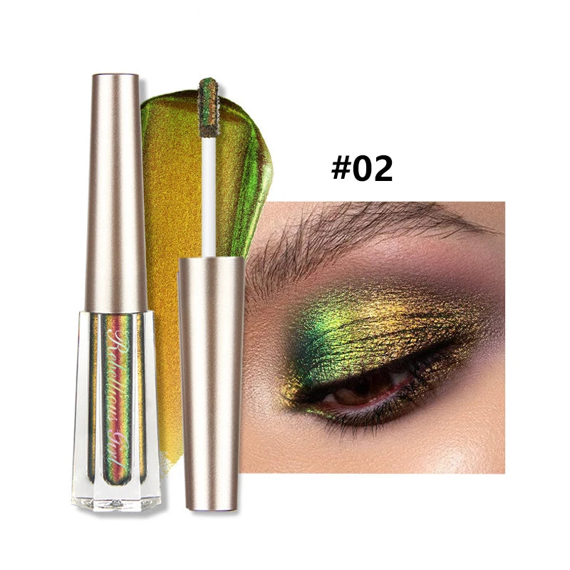 Metallic Glitter Pearlescent Eyeshadow Cream Chameleon Sparkling Liquid Eye Shadow Shimmer Brightening Diamond Highlighter