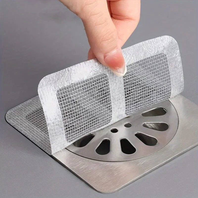 50pcs Disposable Shower Drain Hair Catcher Mesh Shower Drain Covers Floor Sink Strainer Filter Hair Stopper For Bathroom
