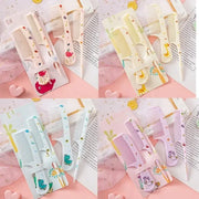 Cute Portable Anti-Static Plastic Hairdressing Comb Hairdressing 2Pcs For Girls Hair Comb Cartoon Baby Child Kids Hair Comb Set