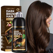 Unisex Adult 7-in-1 Hair Color Shampoo, Hair Color Foam, Plant-Based Hair Color, Easy Shampoo, Cover Gray Hair