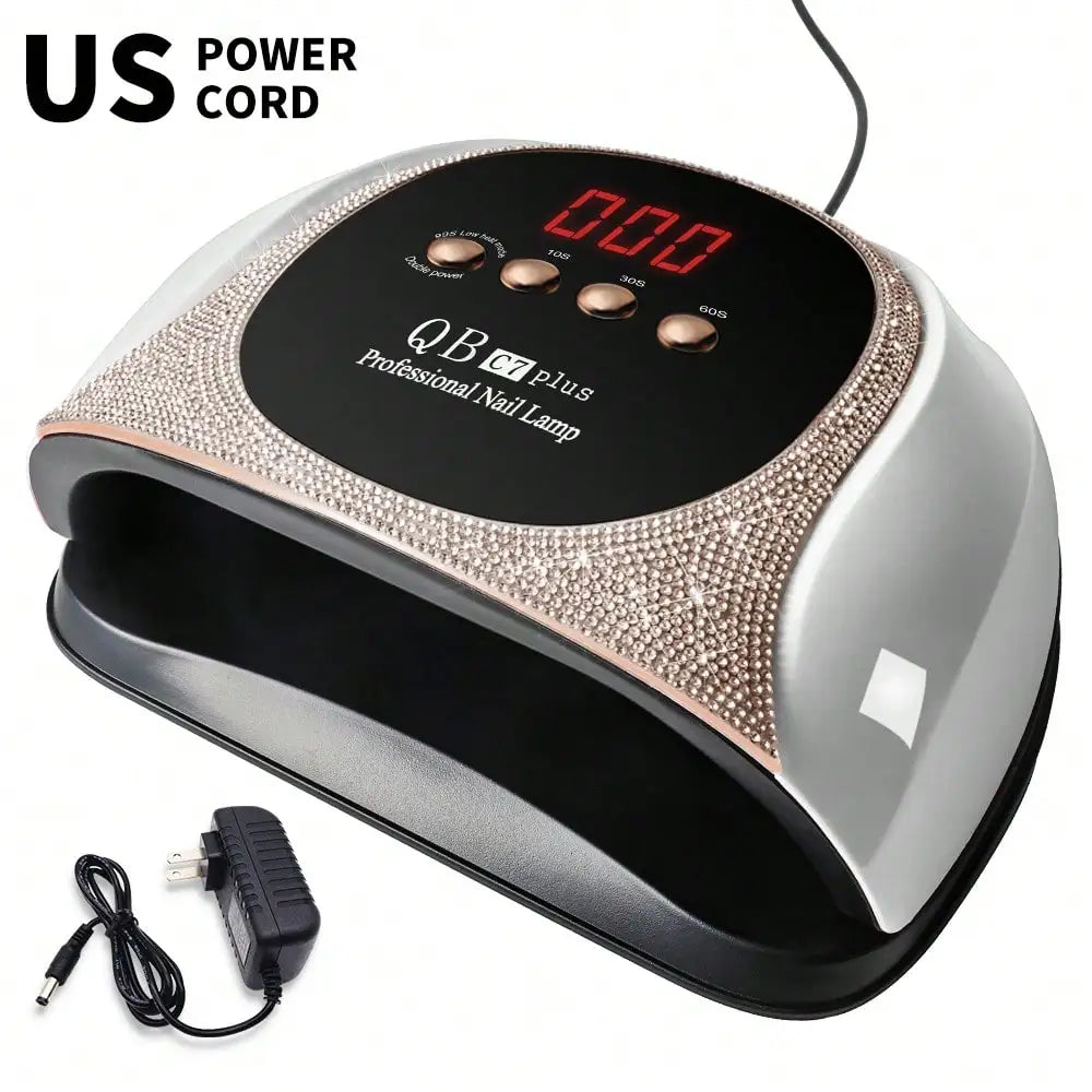 UV LED Nail Lamp, C7 Cordless Nail Lamp Gel Nail Polish UV Nail Lamp, Diamond Professional Manicure Lamp With 4 Timer Settings, Large Auto Sensor For Salon And Home
