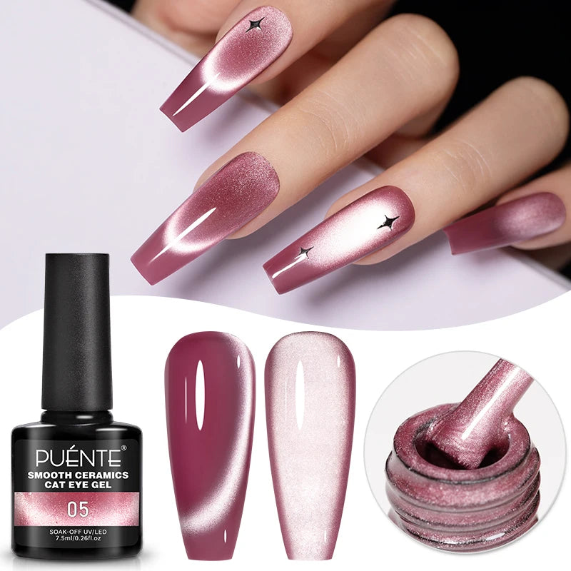PUENTE 5ml Flower Fairy Gel Nail Polish Pink Blue Purple Natural Dried Flowers Gel For Nail Art Soak Off UV Varnish For Manicure