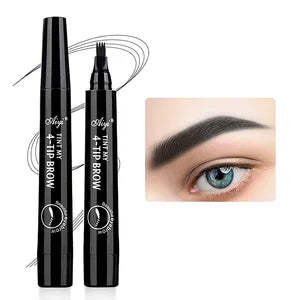Waterproof Eyebrow Pencil, Quad Eyebrow Pencil, Natural Brow Makeup Long-Lasting Non-Fade Liquid Water Eyebrow Pencil (5 Colors)