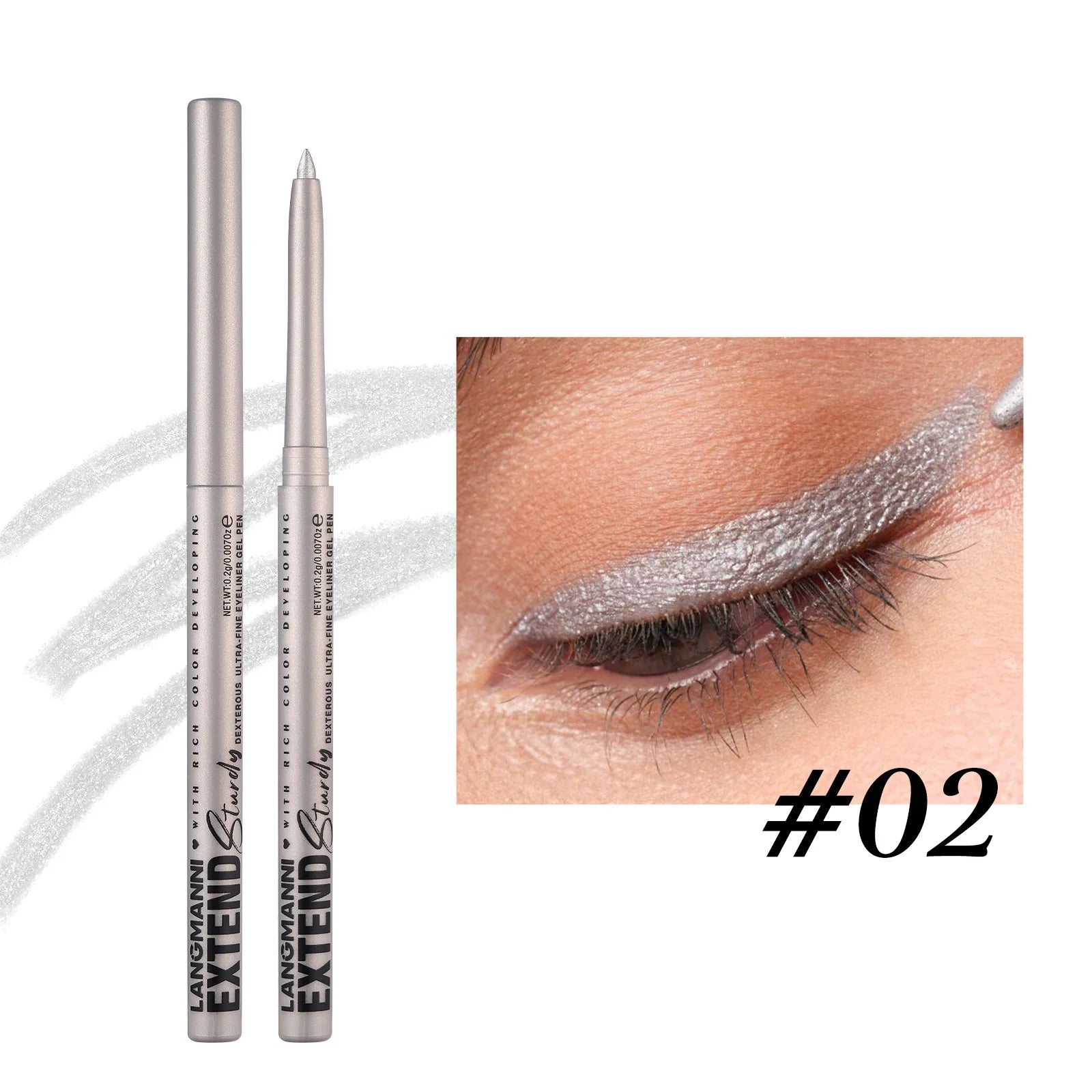 Matte Glitter Gel Eyeliner Pencil Smooth Waterproof Blue Purple Eyeliner Fast Dry Matte Eye Liner Pen Long Lasting Eyes Makeup