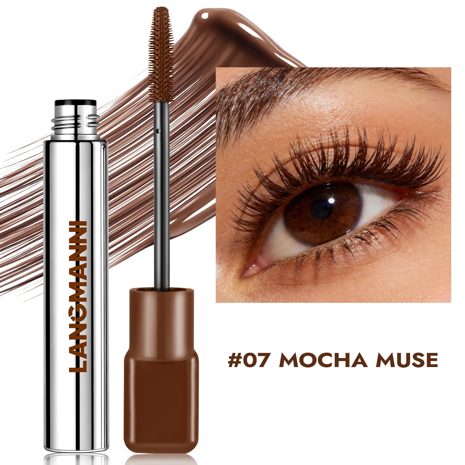 8 Colors Green Mascara Thick Curling Waterproof Natural Eyelashes Long Lasting Blue White Pink Black Eye Makeup Korean Cosmetics