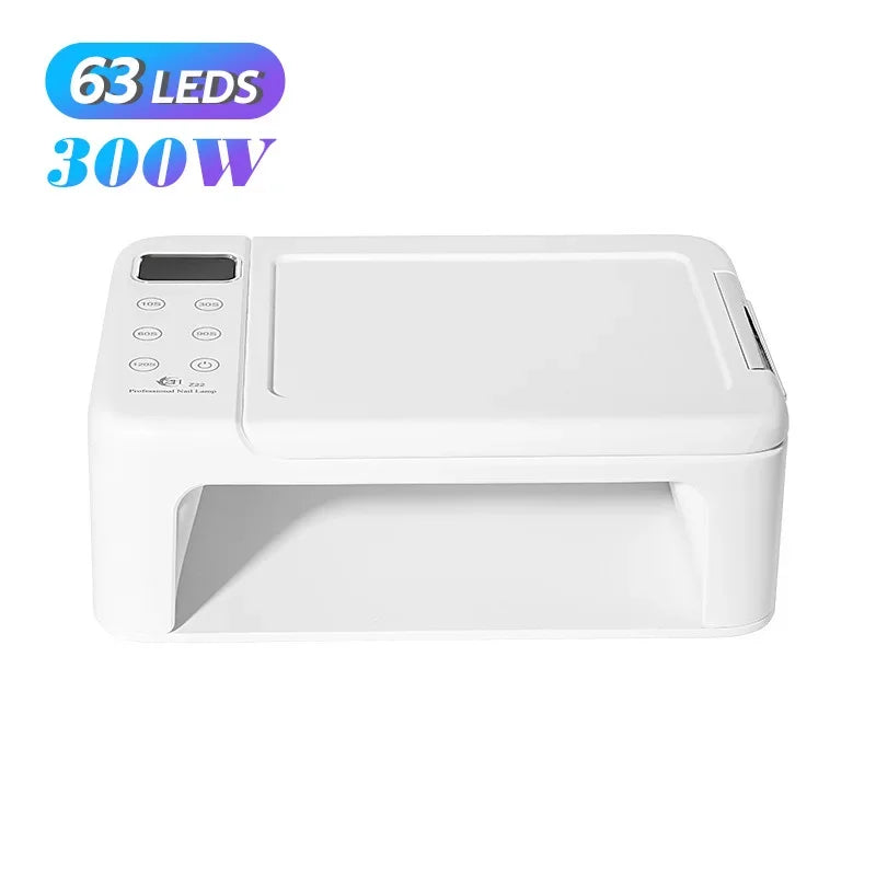 480W UV LED Lamp for Nails 108 LEDs Nail Dryer with Red Light Whitening Mode Large Space Manicure Lamp 4 Timer Settings