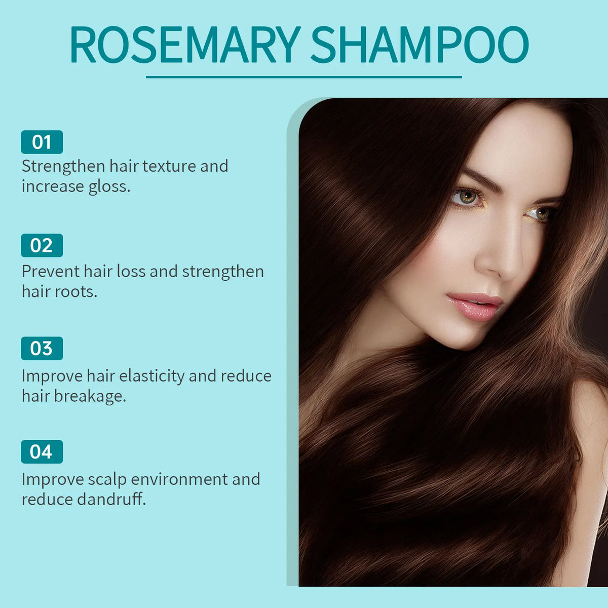 Organic Rosemary Hair Care Set Shampoo&Conditioner&Serum Nourish Strengthen Hair Roots Improve Dry Frizzy Hair Smooth Treatment