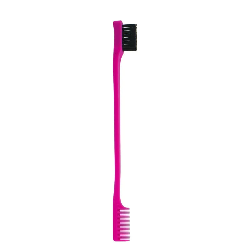 Hair Anti-Static Edge Brush Comb 2-in-1 Double-Sided Edge Control Brush Hair Styling Tool with Comb, Special for Real Hair Wigs