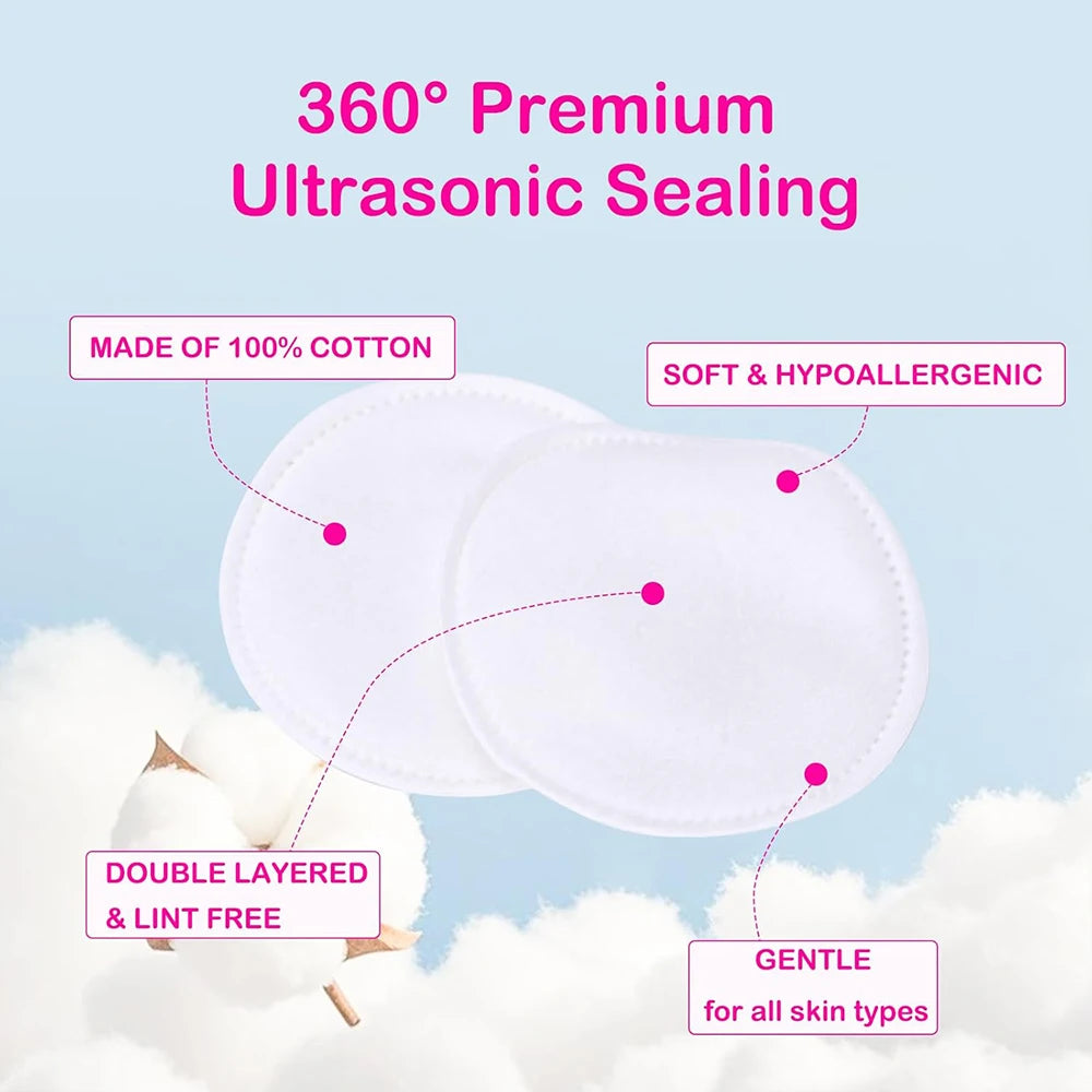 100/200/300/500Pcs/Pack Cotton Rounds Cosmetic Cotton Pads Round Ultra Soft  for Makeup Removal Skin Care Facial Cleaning